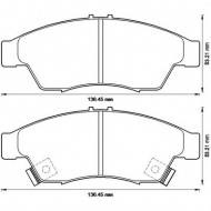 Комплект тормозных колодок BENDIX 572545B