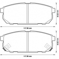 Комплект тормозных колодок BENDIX 572549B