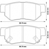 Комплект тормозных колодок BENDIX 572557B