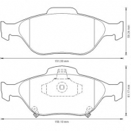Комплект тормозных колодок BENDIX 572576B