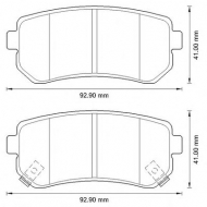 Комплект тормозных колодок BENDIX 572590B