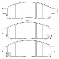 Комплект тормозных колодок BENDIX 572646B