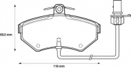 Комплект тормозных колодок BENDIX 573006B
