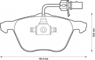 Комплект тормозных колодок BENDIX 573047B