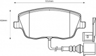 Комплект тормозных колодок BENDIX 573127B