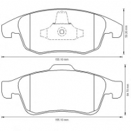 Комплект тормозных колодок BENDIX 573192B