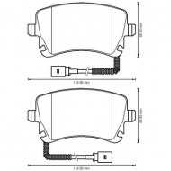 Комплект тормозных колодок BENDIX 573225B