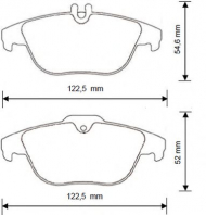 Комплект тормозных колодок BENDIX 573248B