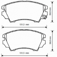 Комплект тормозных колодок BENDIX 573269B