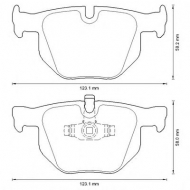 Комплект тормозных колодок BENDIX 573285B