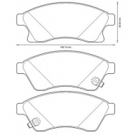 Комплект тормозных колодок BENDIX 573332B
