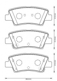 Комплект тормозных колодок BENDIX 573369B