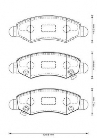 Комплект тормозных колодок BENDIX 573378B