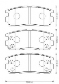 Комплект тормозных колодок BENDIX 573386B
