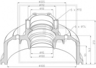 Тормозный барабан PE Automotive 016.506-00A