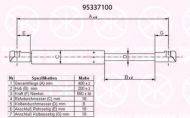 Газовая пружина KLOKKERHOLM 95337100