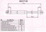 Газовая пружина KLOKKERHOLM 00317120