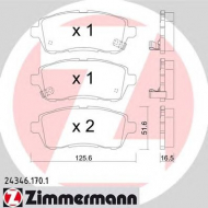 Комплект тормозных колодок ZIMMERMANN 24346.170.1