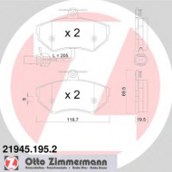 Комплект тормозных колодок ZIMMERMANN 21945.195.2