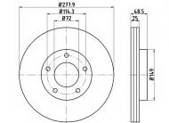 Тормозной диск HELLA 8DD 355 110-871