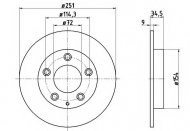 Тормозной диск HELLA 8DD 355 114-791