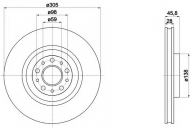 Тормозной диск HELLA 8DD 355 117-951