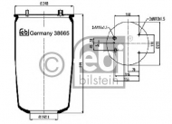 Баллон пневматической рессоры FEBI BILSTEIN 38665