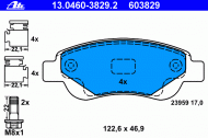 Комплект тормозных колодок ATE 13.0460-3829.2