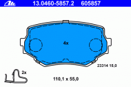 Комплект тормозных колодок ATE 13.0460-5857.2