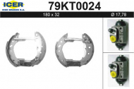 Комлект тормозных накладок ICER 79KT0024