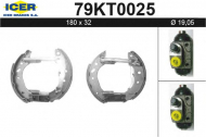 Комлект тормозных накладок ICER 79KT0025