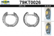 Комлект тормозных накладок ICER 79KT0026
