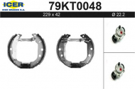 Комлект тормозных накладок ICER 79KT0048