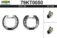 Комлект тормозных накладок ICER 79KT0050