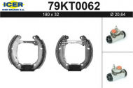 Комлект тормозных накладок ICER 79KT0062