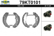 Комлект тормозных накладок ICER 79KT0101
