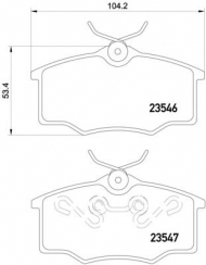 Комплект тормозных колодок PAGID T1352