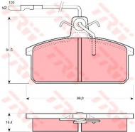 Комплект тормозных колодок TRW GDB422