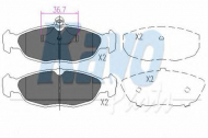 Комплект тормозных колодок KAVO PARTS KBP-1005
