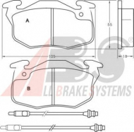 Комплект тормозных колодок A.B.S. 36766 OE