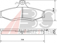 Комплект тормозных колодок A.B.S. 37054 OE