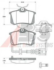Комплект тормозных колодок A.B.S. 37334 OE