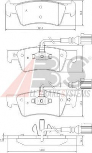 Комплект тормозных колодок A.B.S. 37527 OE