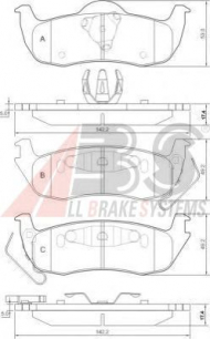 Комплект тормозных колодок A.B.S. 37534