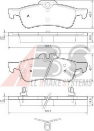 Комплект тормозных колодок A.B.S. 37579 OE