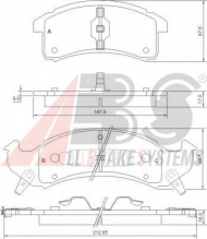 Комплект тормозных колодок A.B.S. 38623
