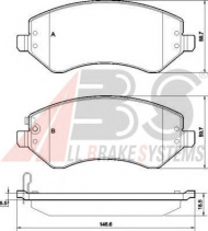 Комплект тормозных колодок A.B.S. 38856 OE