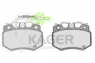 Комплект тормозных колодок KAGER 35-0407