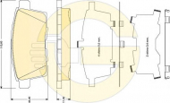 Комплект тормозных колодок GIRLING 6134729