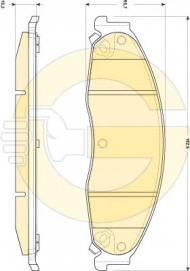 Комплект тормозных колодок GIRLING 6146019
